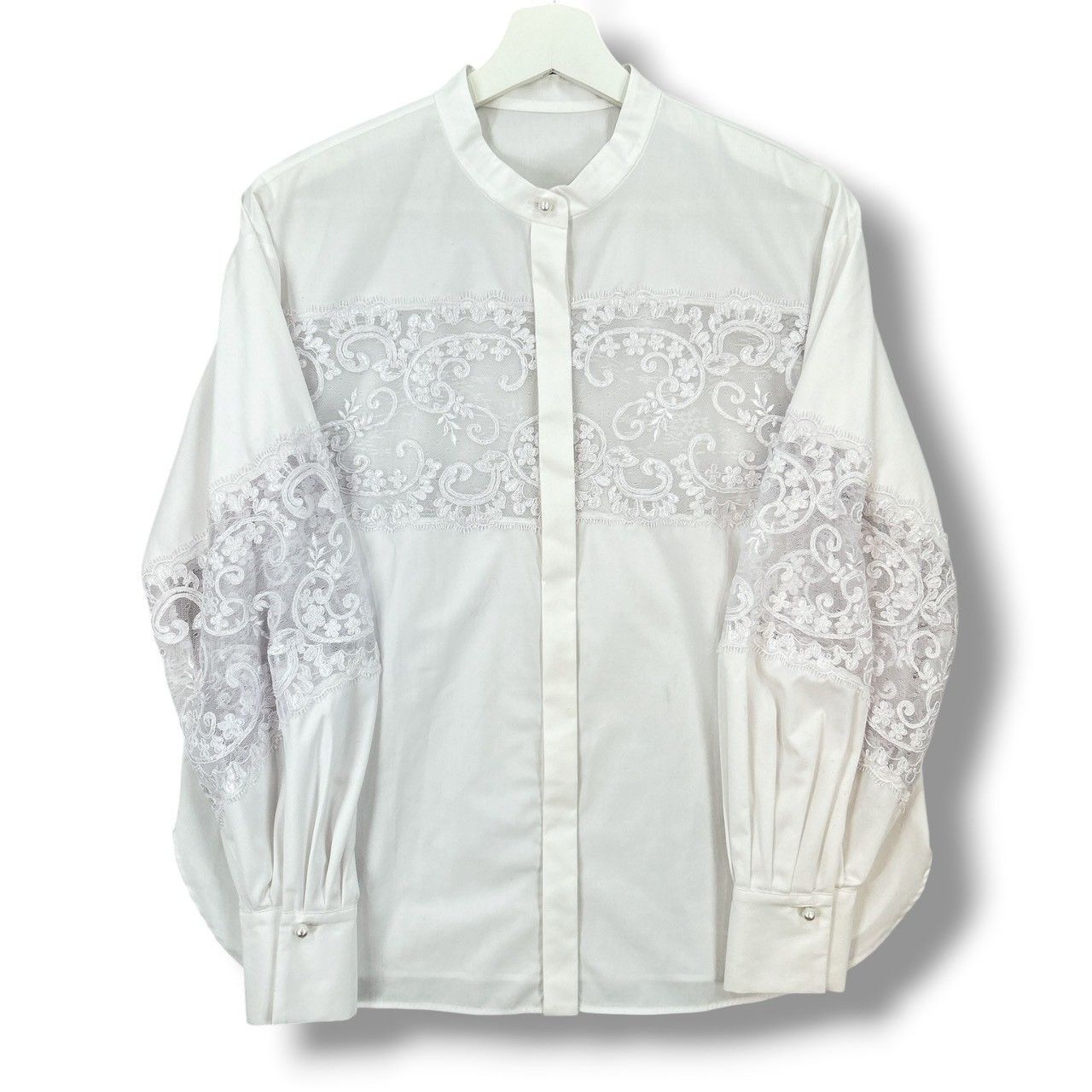 LOULOU WILLOUGHBY ルルウィルビー レーススタンドカラーシャツ LOULOU WILLOUGHBY ルルウィルビー レーススタンドカラーシャツ