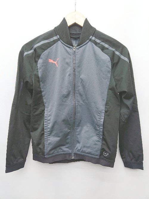 ◇ ⊇ PUMA プーマ キッズ 子供服 長袖 ジャケット サイズ150 ブラック　ダークグレー 男の子 P 【1410230019526】