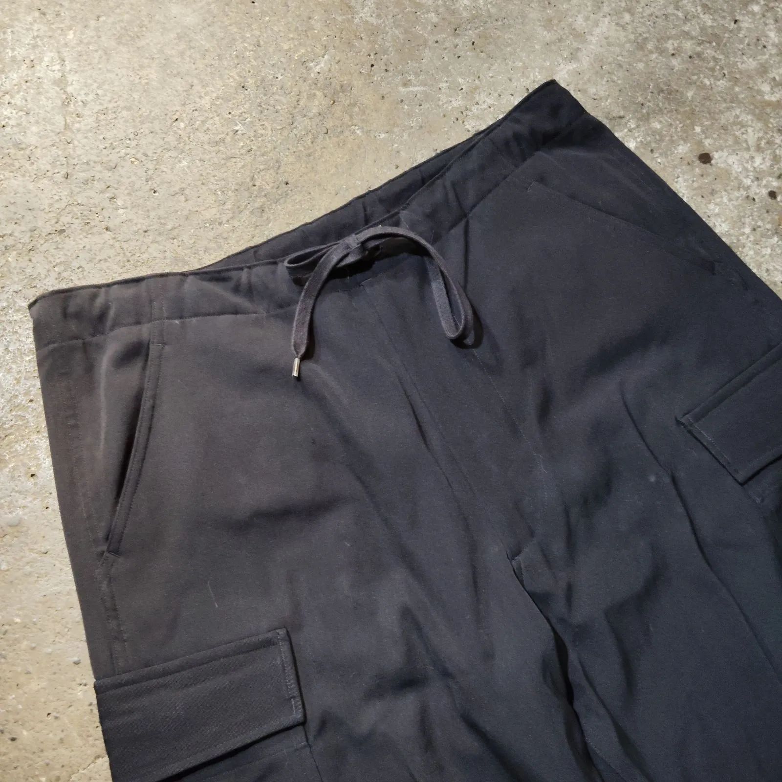 COMOLI 21ss ウールギャバ 6Pパンツ ブラック 1 コモリ カーゴパンツ 