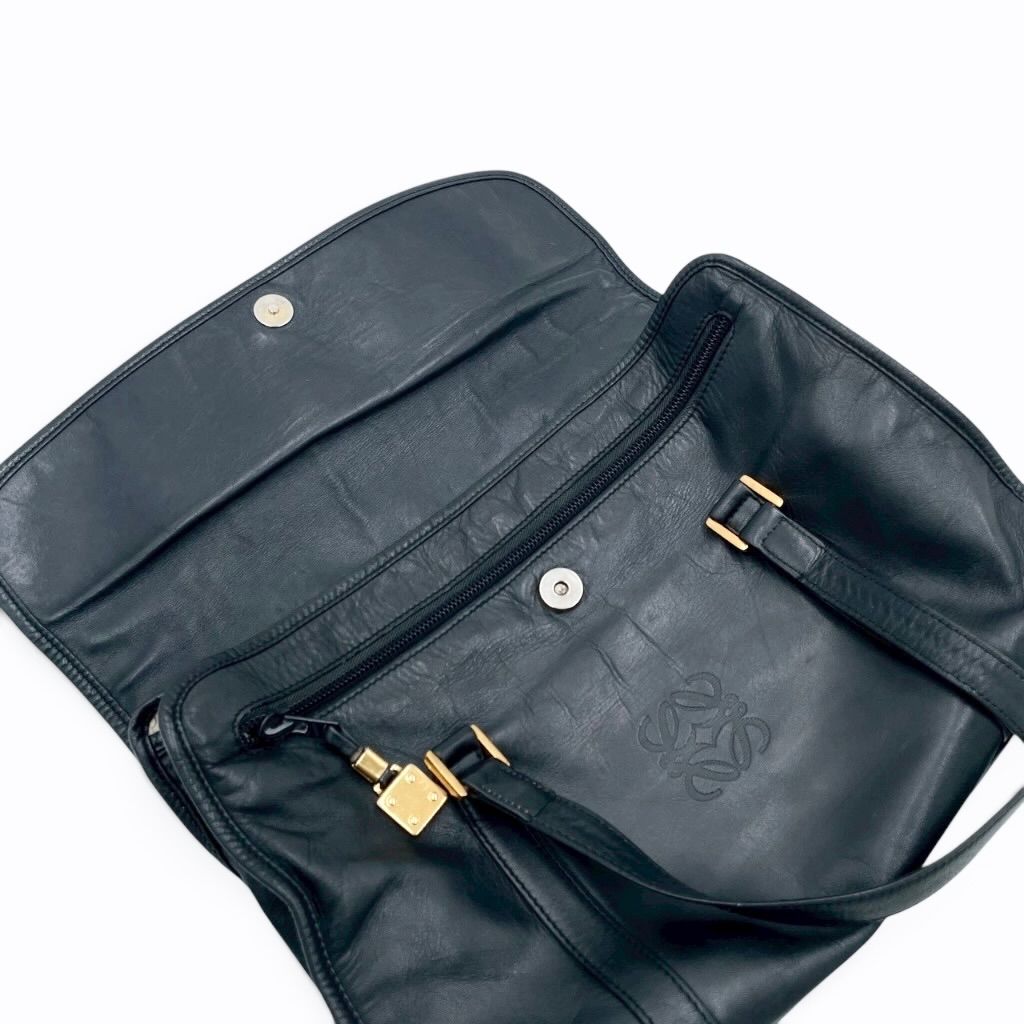 LOEWE ロエベ レザートートバッグ ワンショルダーバッグ 本革 ブラック