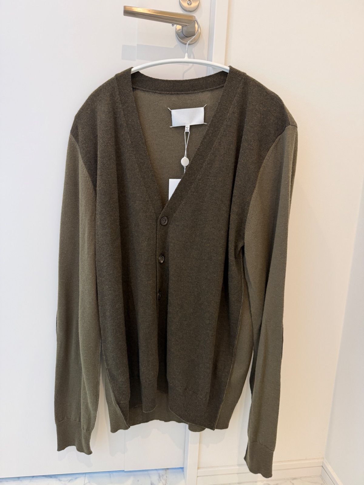 新品タグ付き】Maison Margiela エルボーパッチ ウールカーディガン