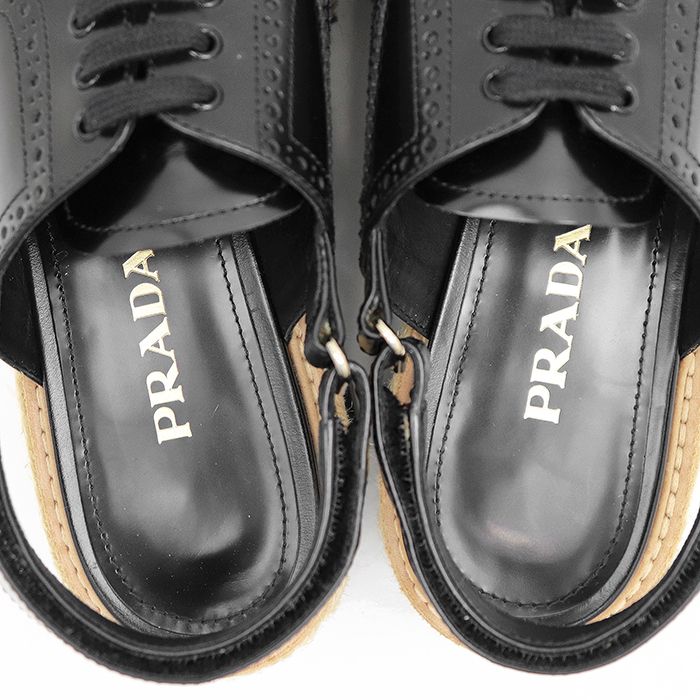 SALE】PRADA プラダ プラットフォームサンダル サイズ 38 レディース 