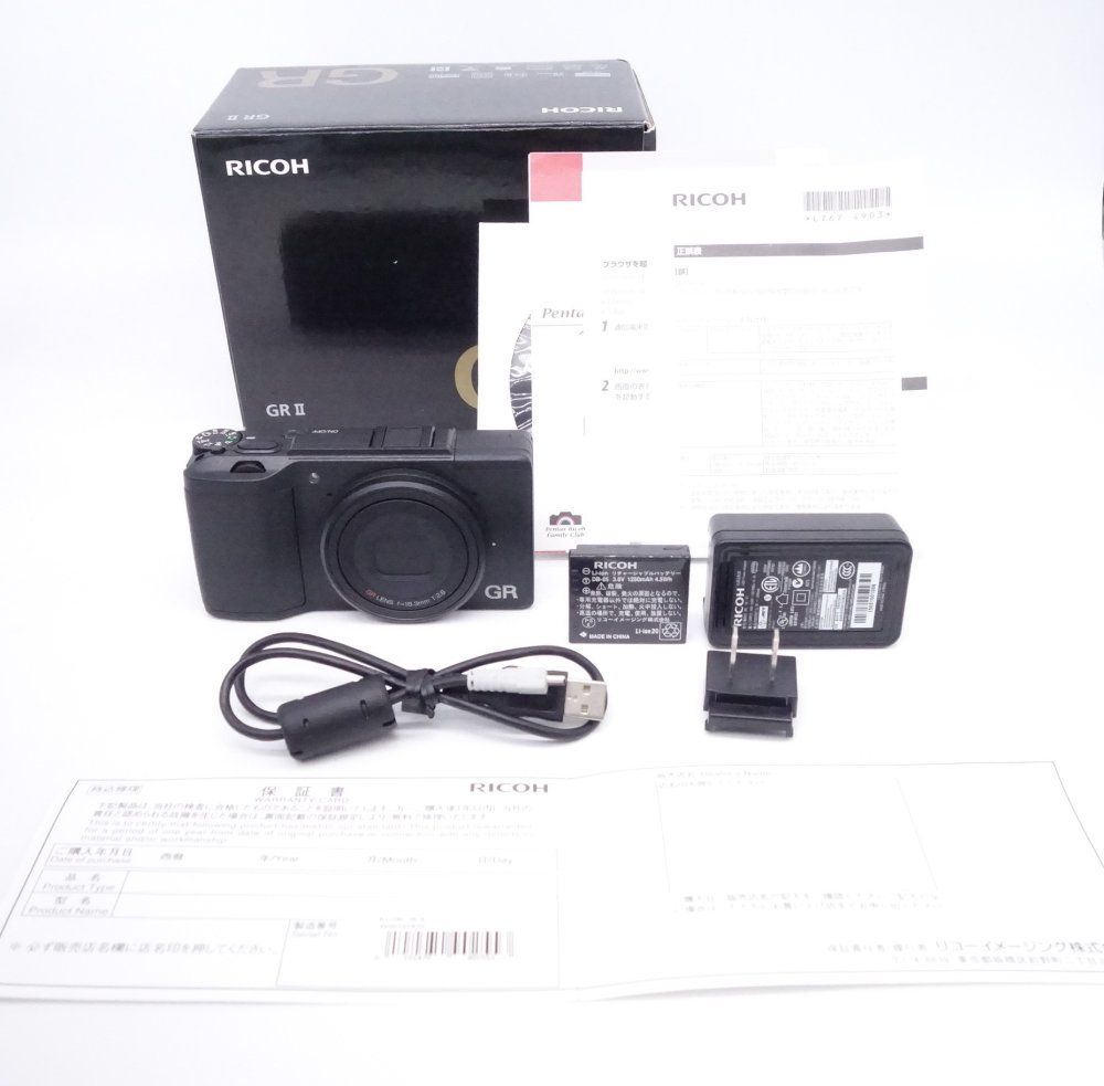 【極上品】リコー RICOH デジタルカメラ GR II CMOSセンサー ローパスフィルタレス [W2605042A]