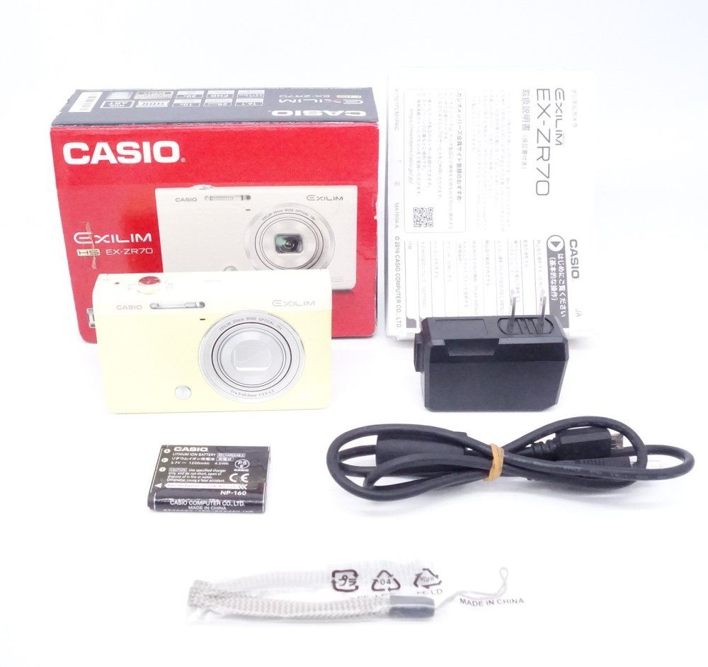 【極上品】カシオ CASIO デジタルカメラ EXILIM EX-ZR70YW イエロー [W2605041A]