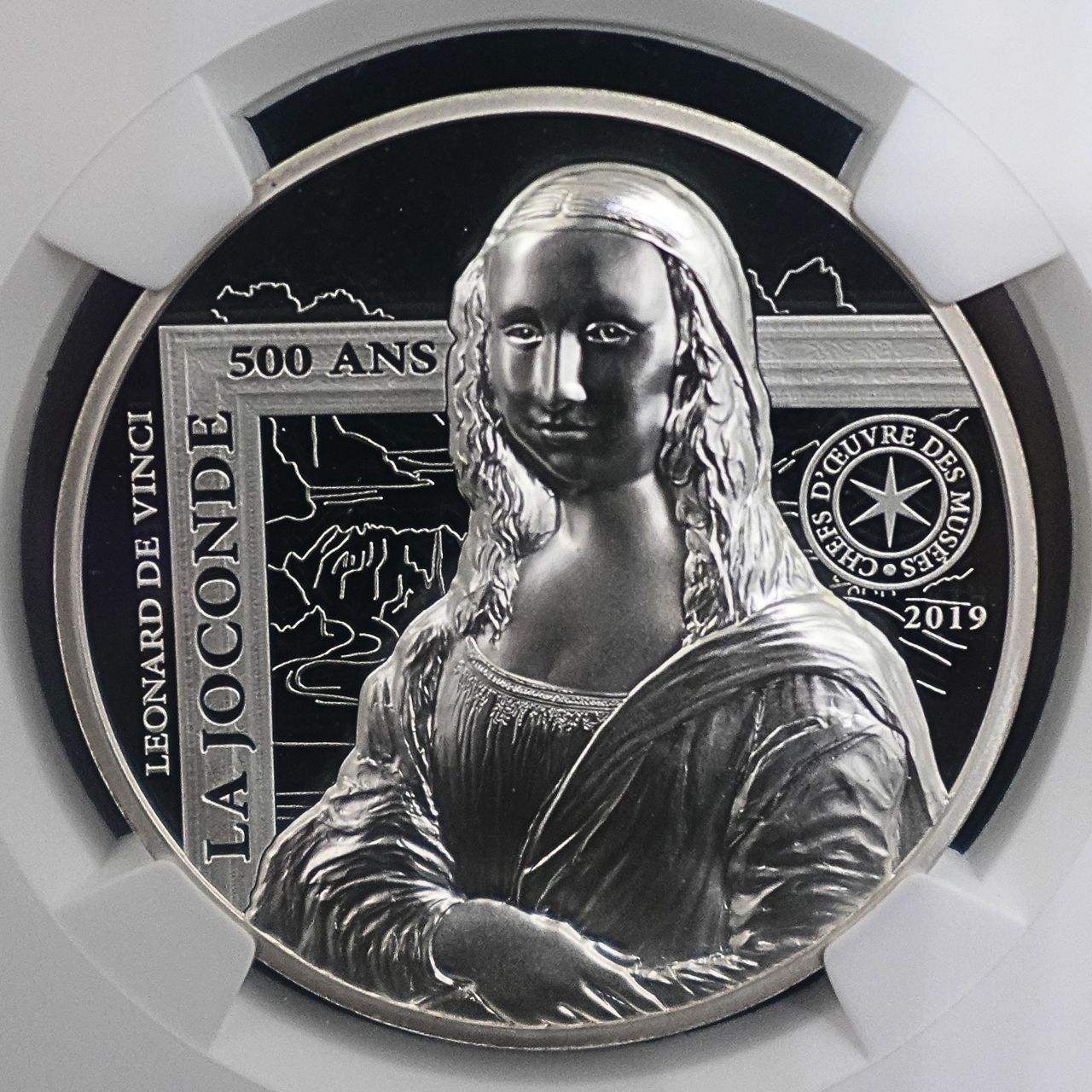PF69UC NGC 2019 フランス 20ユーロ レオナルド・ダ・ヴィンチ没後500年 モナリザ 銀貨 金貨 送料無料