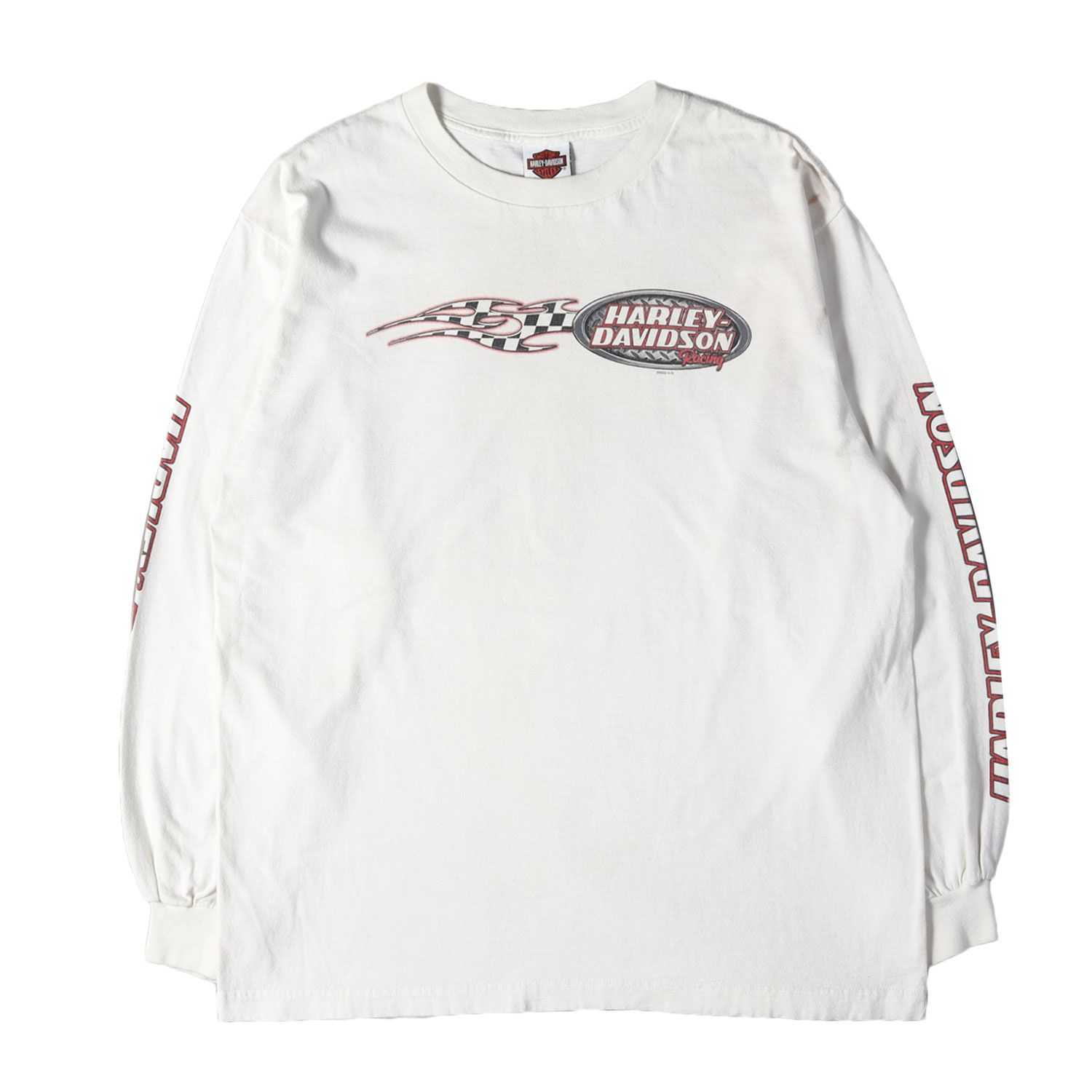 スペシャル！ホワイトフレイム！HARLEY-DAVIDSON ロンT HARLEY-DAVIDSON ハーレーダビッドソン Tシャツ ホワイト 白 サイズ:XL