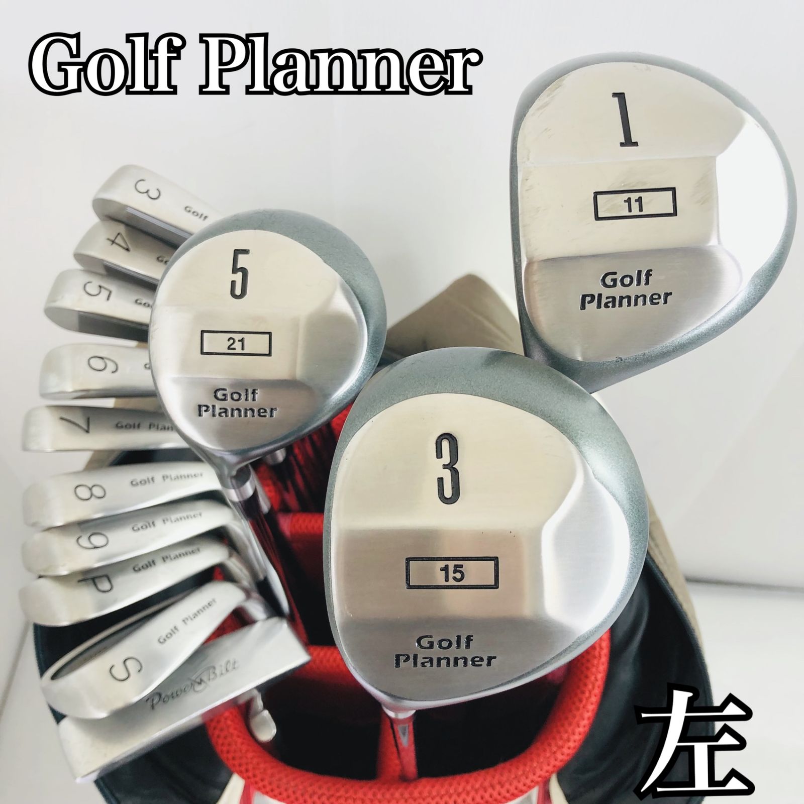 保証付】豪華 13本 左利き レフティ Golf Planner ゴルフプランナー