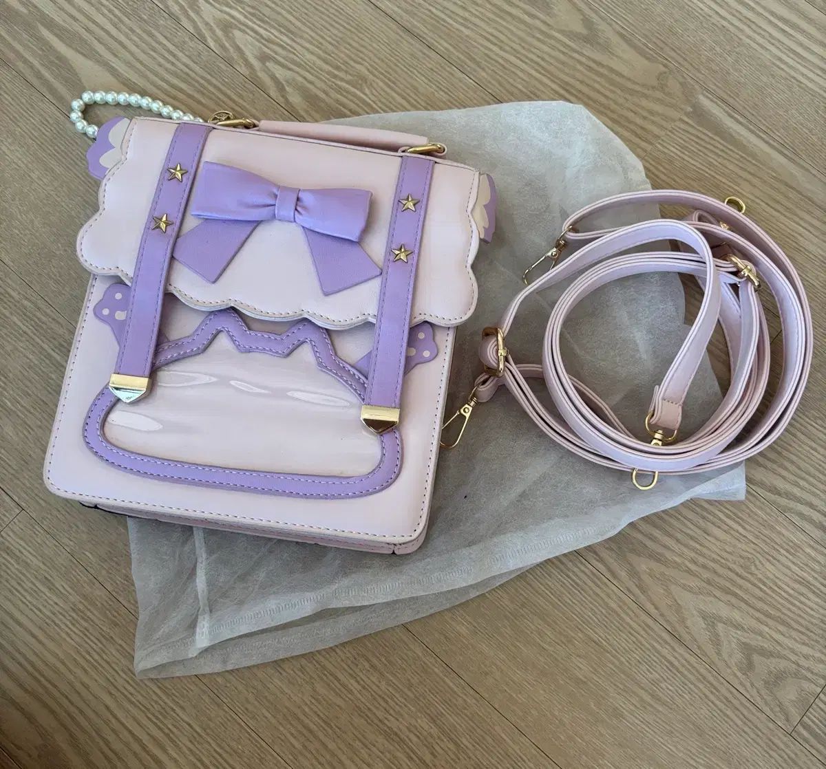 ピンク パープル バッグ
