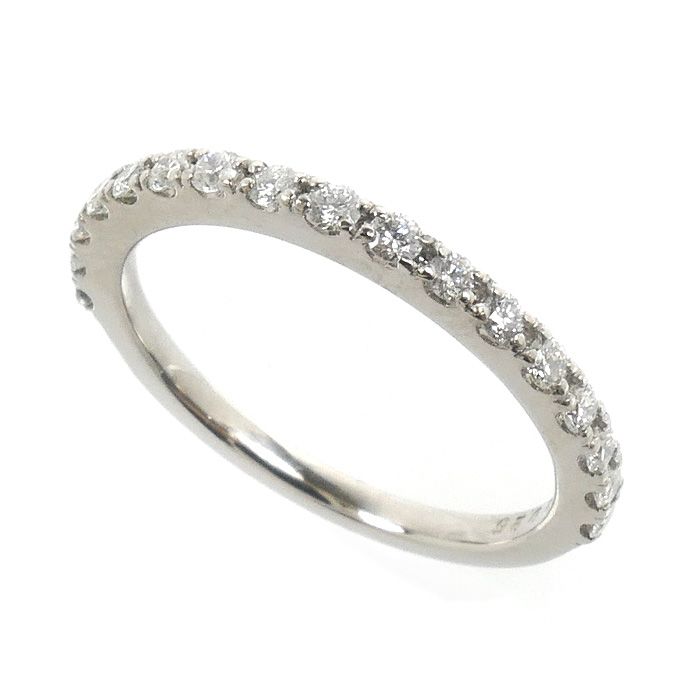 Pt900プラチナ ハーフエタニティ リング・指輪 ダイヤモンド0.25ct 11号 2.9g レディース 中古 美品