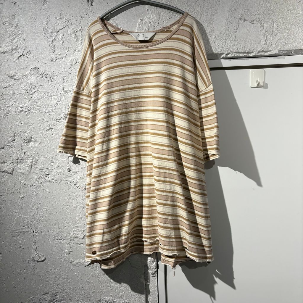 【ANCELLM】MULTI BORDER T-SHIRT ANCELLM アンセルム MULTI BORDER T-SHIRT ボーダーTシャツ ピンク