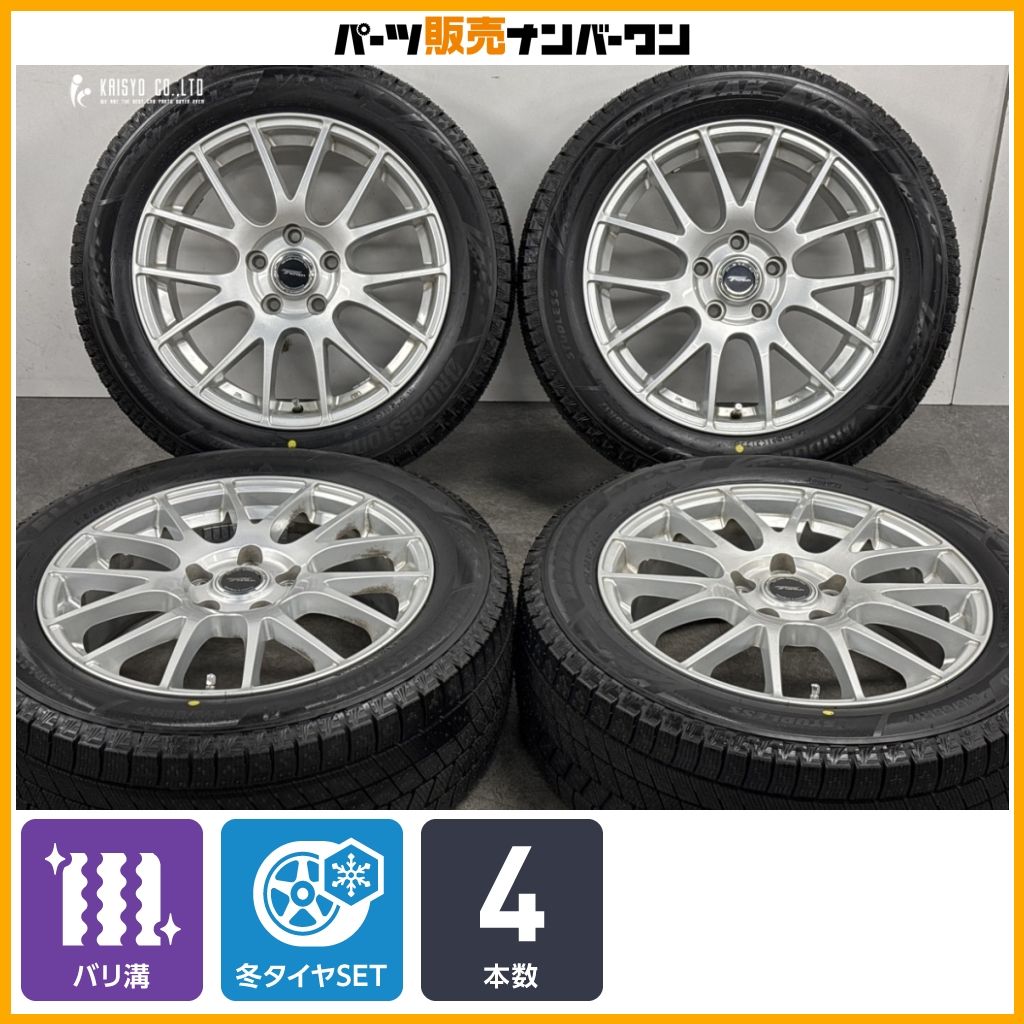 【スタッドレス バリ溝】トップラン 17in 7J +53 PCD114.3 ブリヂストン ブリザック VRX3 215/55R17 ヤリスクロス クラウン ヴェゼル 4本