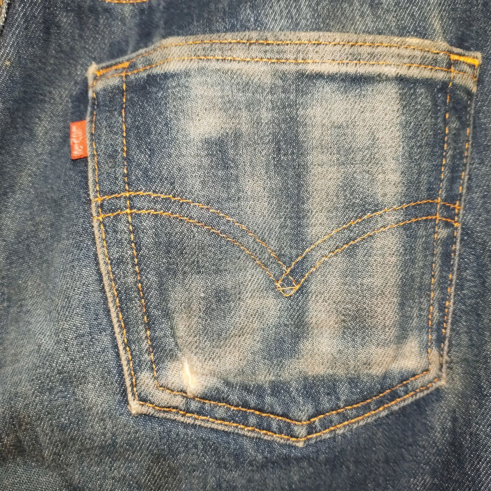 90s LEVI'S 501xx 実寸 W29L28相当 ヴィンテージ 脇割り 日本製 鬼ヒゲ