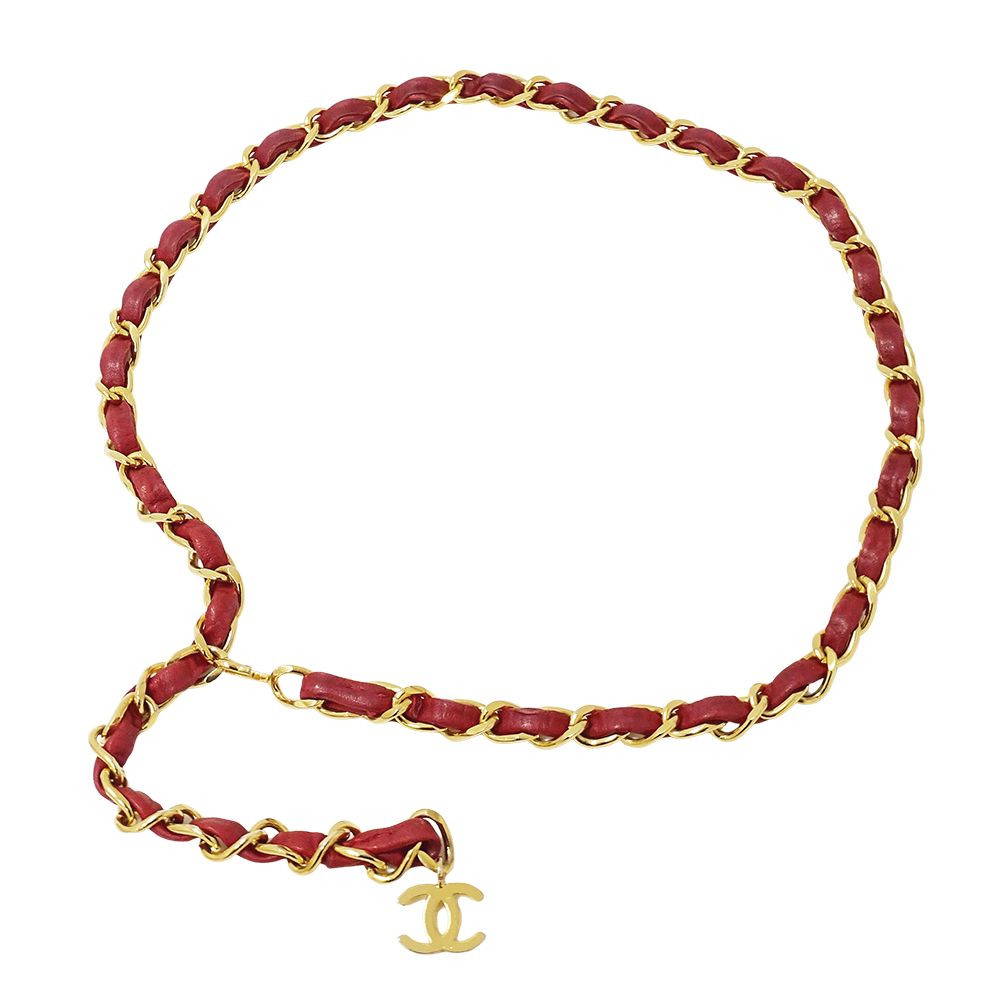 シャネル CHANEL ベルト レディース ブランド チェーンベルト レザー
