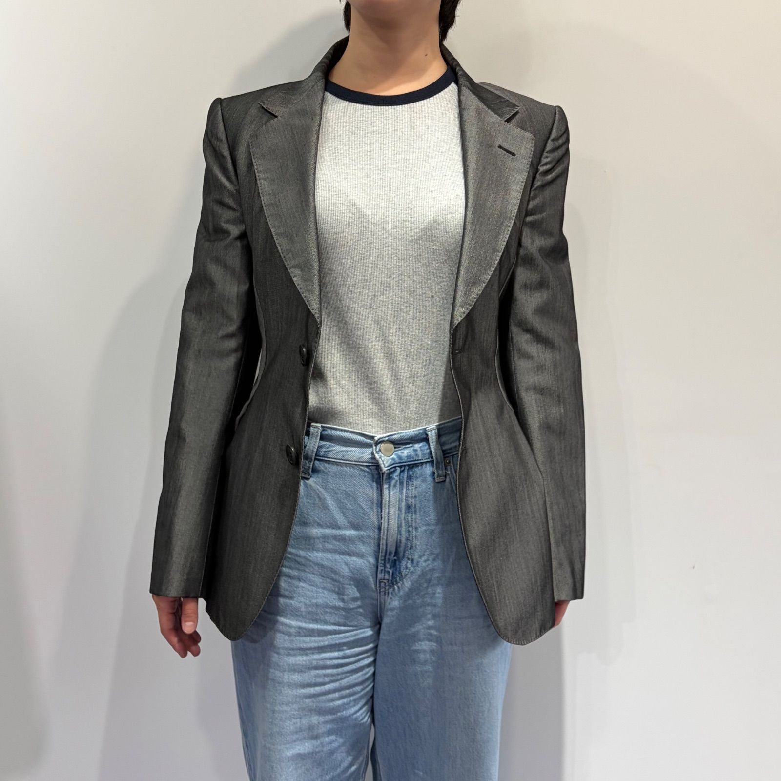 JUNYAWATANABE コムデギャルソン テーラードジャケット XS グレー 美品】JUNYAWATANABE COMME des garcons テーラードジャケット