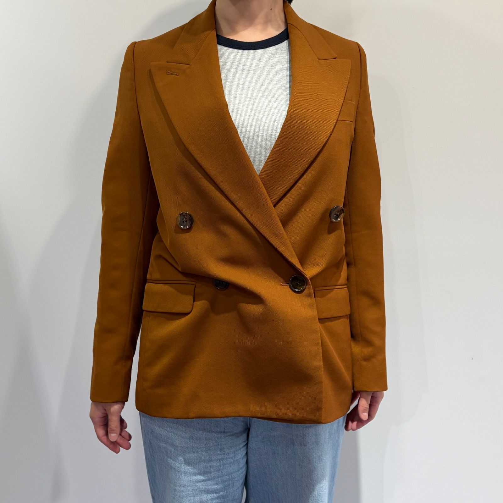美品】Acne Studios ダブルテーラードジャケット ブラウン アクネ 