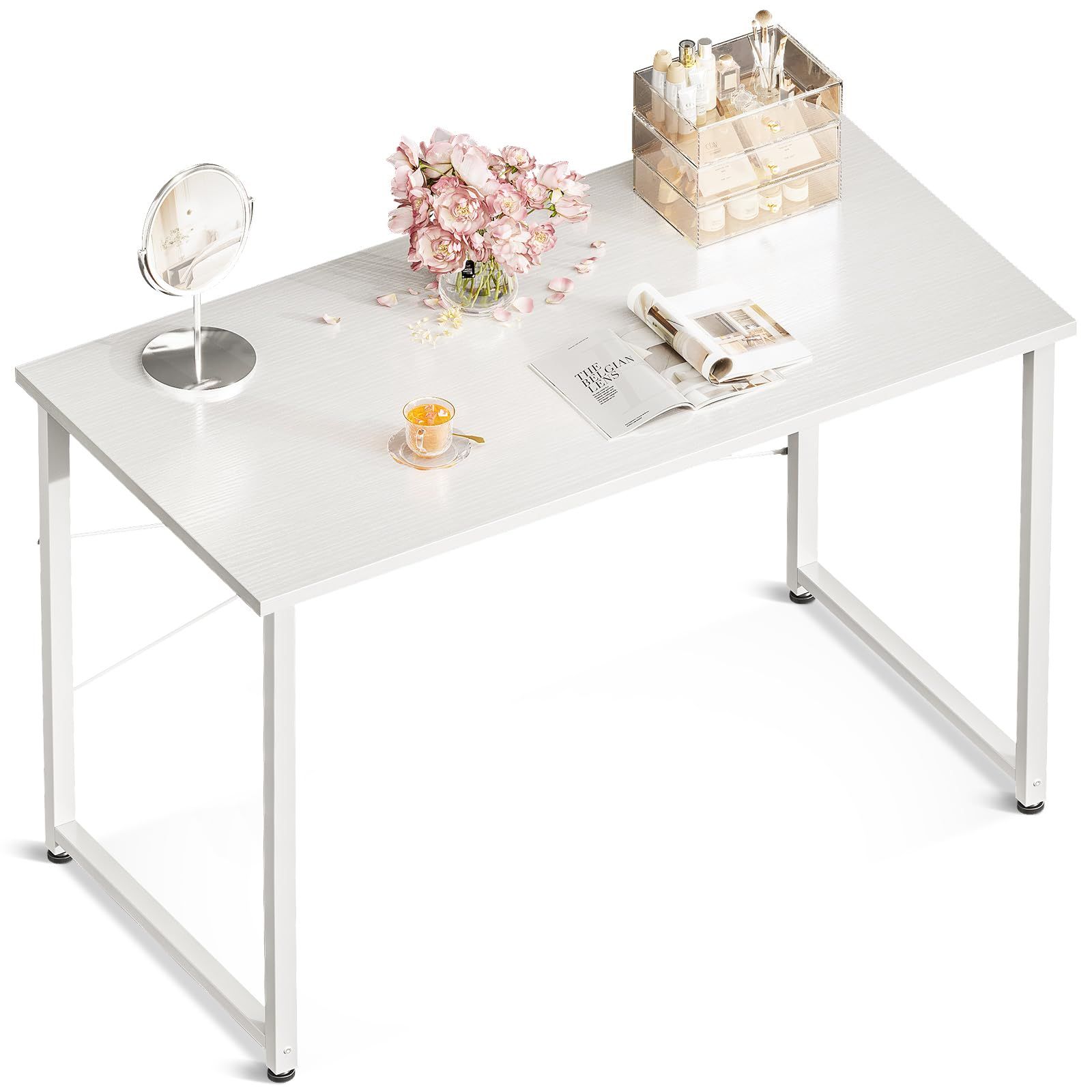 ODK デスク 机 pcデスク 幅100cm ゲーミングデスク パソコンデスク シンプルデスク 子 computer desk 学習机 コンパクト ワークデスク 在宅ワーク おしゃれ 組立簡単 白い 0