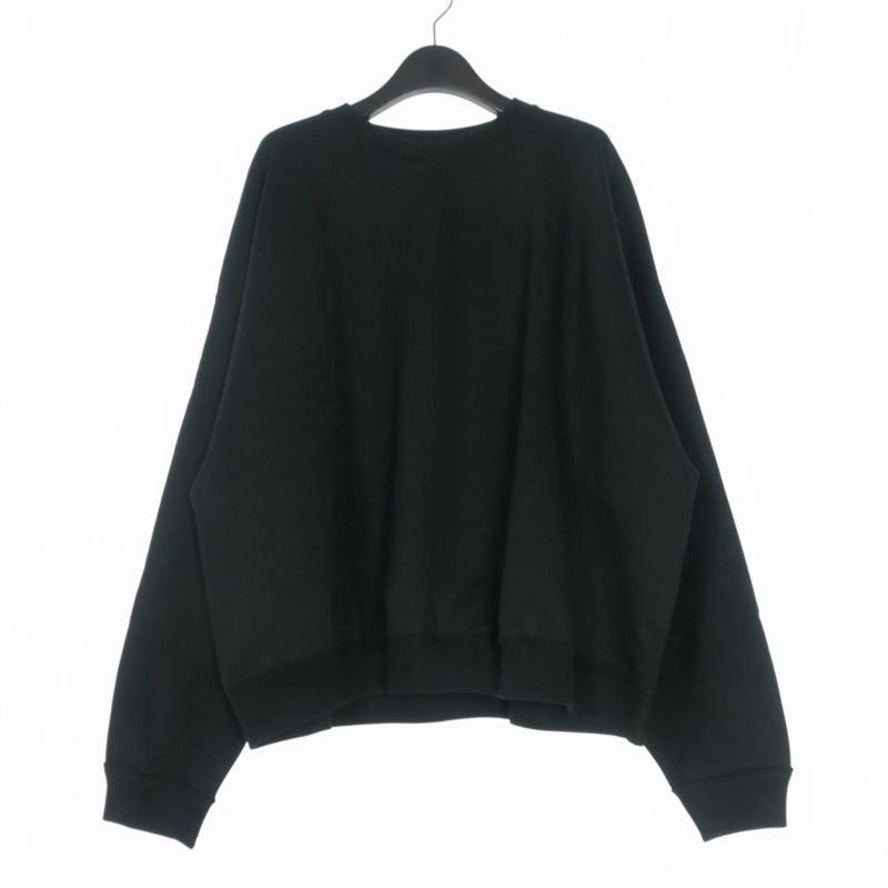 マーカウェア MARKA WARE 26SS HUGE SHORT SWEAT オーガニックコットン ヘビー吊裏毛 ヒュージスウェットショート トレーナー 長袖 1 ブラック 黒 A26A09CS02C