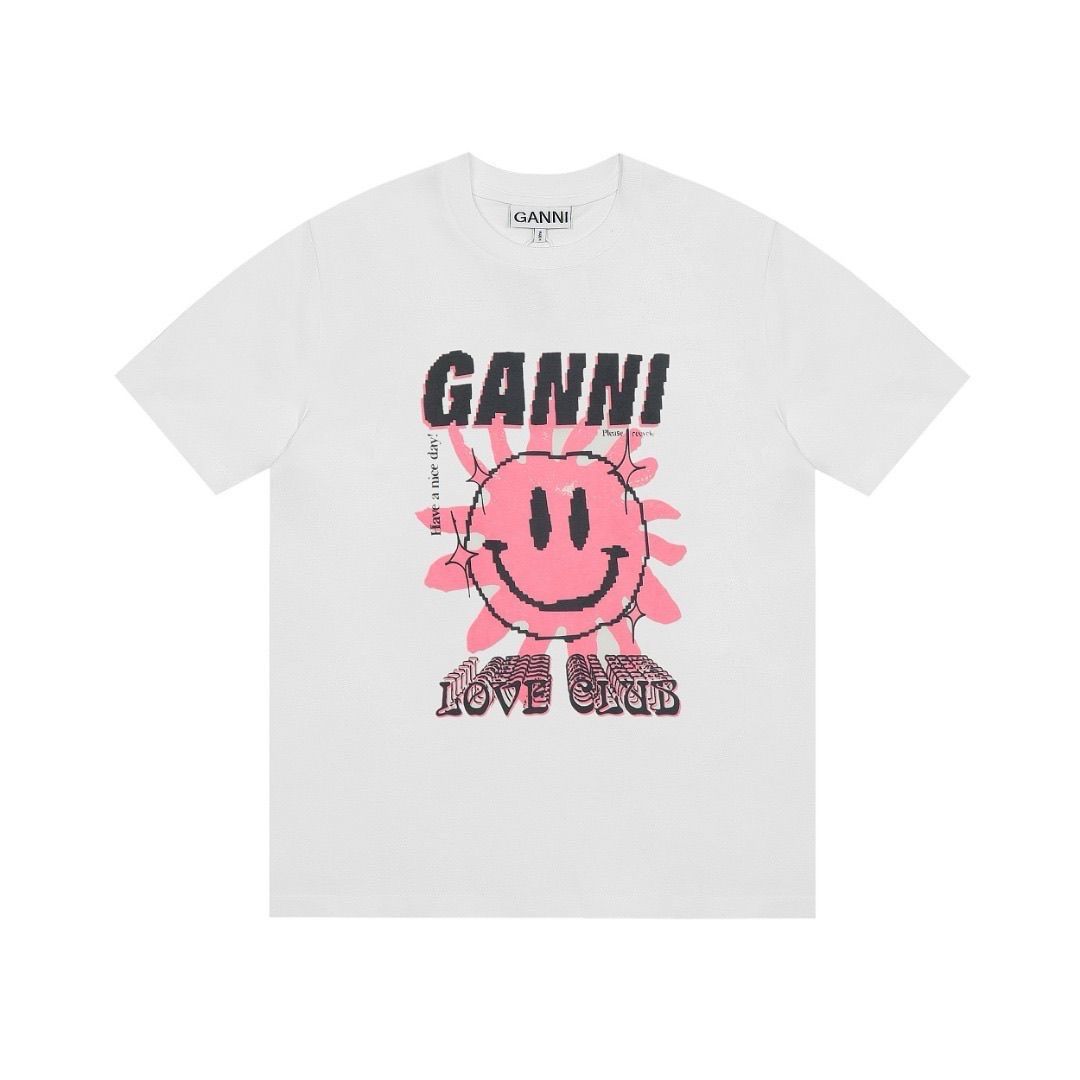 【予約商品】GANNI ガニー ラブクラブ リラックス Tシャツオーガニックコットン