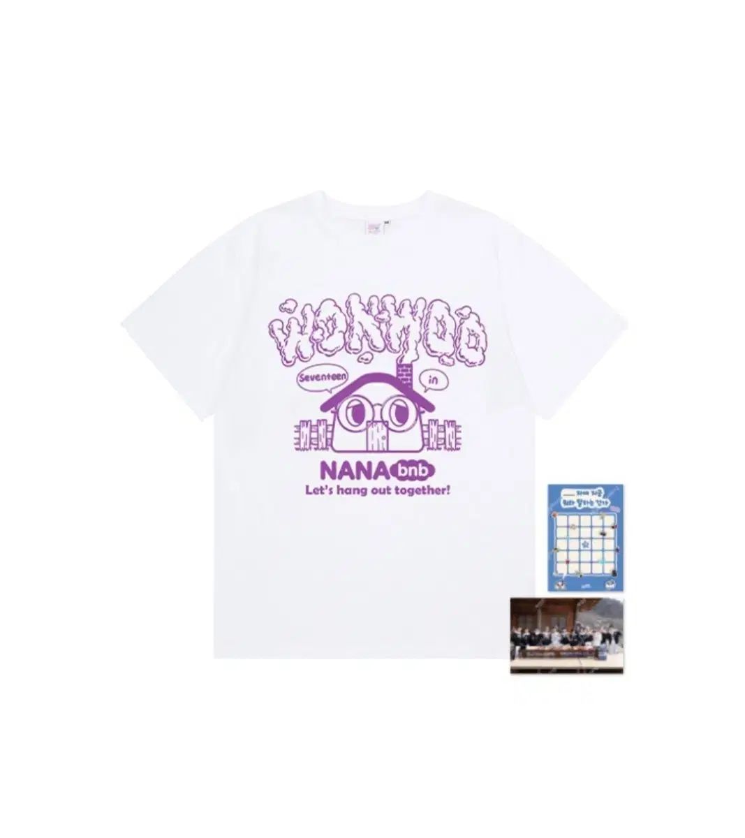 新品未使用　ナナ民民泊　Seventeen Tシャツ　ウォヌ　Lサイズ なな民泊 SEVENTEEN(セブンティーン・セブチ) ウォヌ(WONWOO) Tシャツ