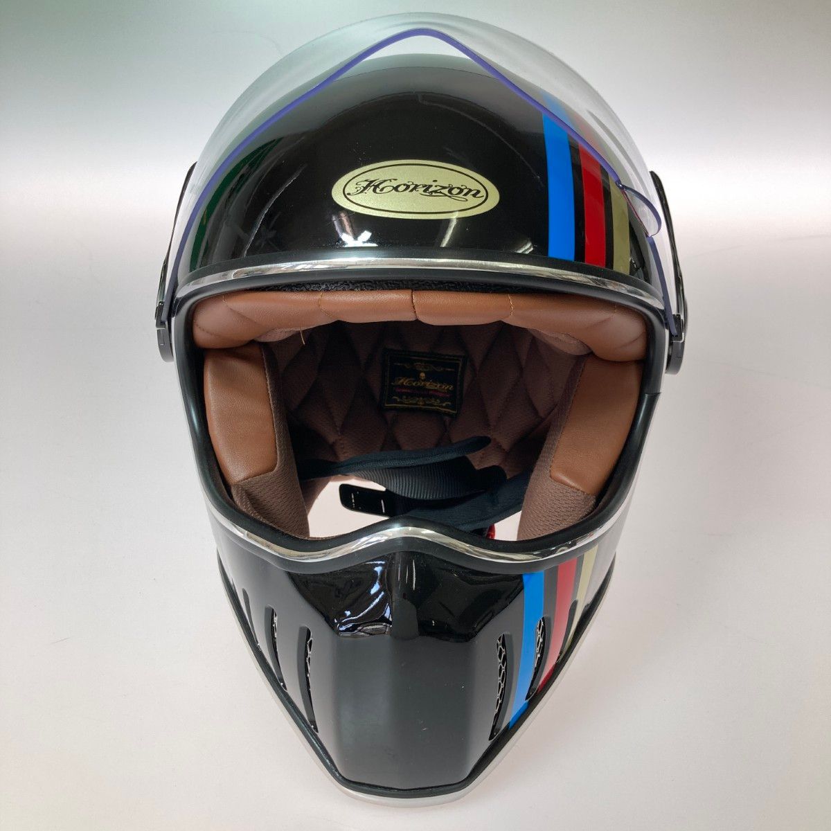 HORIZON HELMETS フルフェイスヘルメット サイズM トリコロールxブラック HORIZON HELMETS フルフェイスヘルメット サイズM トリコロールxブラック