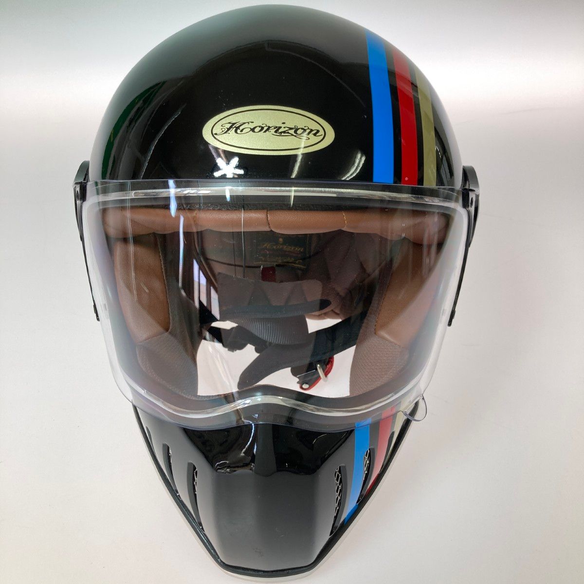 HORIZON HELMETS フルフェイスヘルメット サイズM トリコロールxブラック HORIZON HELMETS フルフェイスヘルメット サイズM トリコロールxブラック