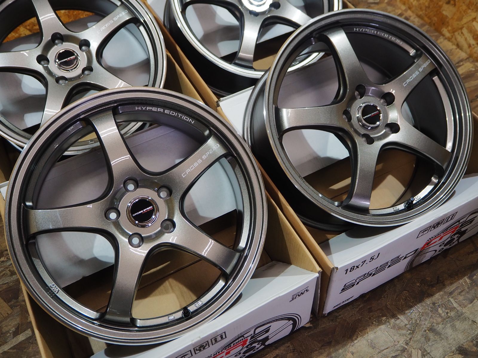 ☆5本スポーク☆18インチ7.5J+48 5H100 新品 人気 軽量 クロススピード