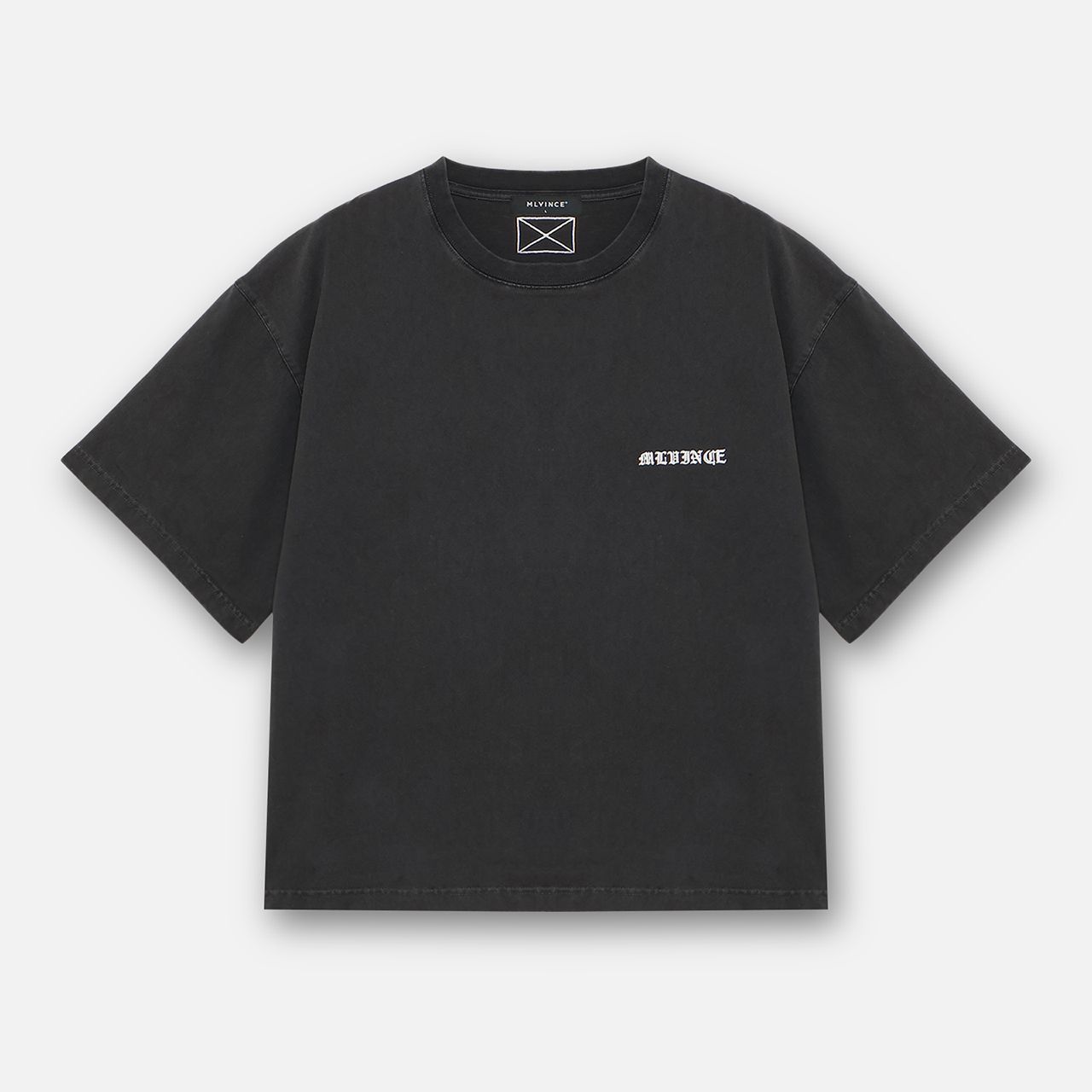 メルヴィンス MLVINCE MLV FLAG BIG TEE WASHED BLACK 半袖Ｔシャツ プリントTee ストリートファッション