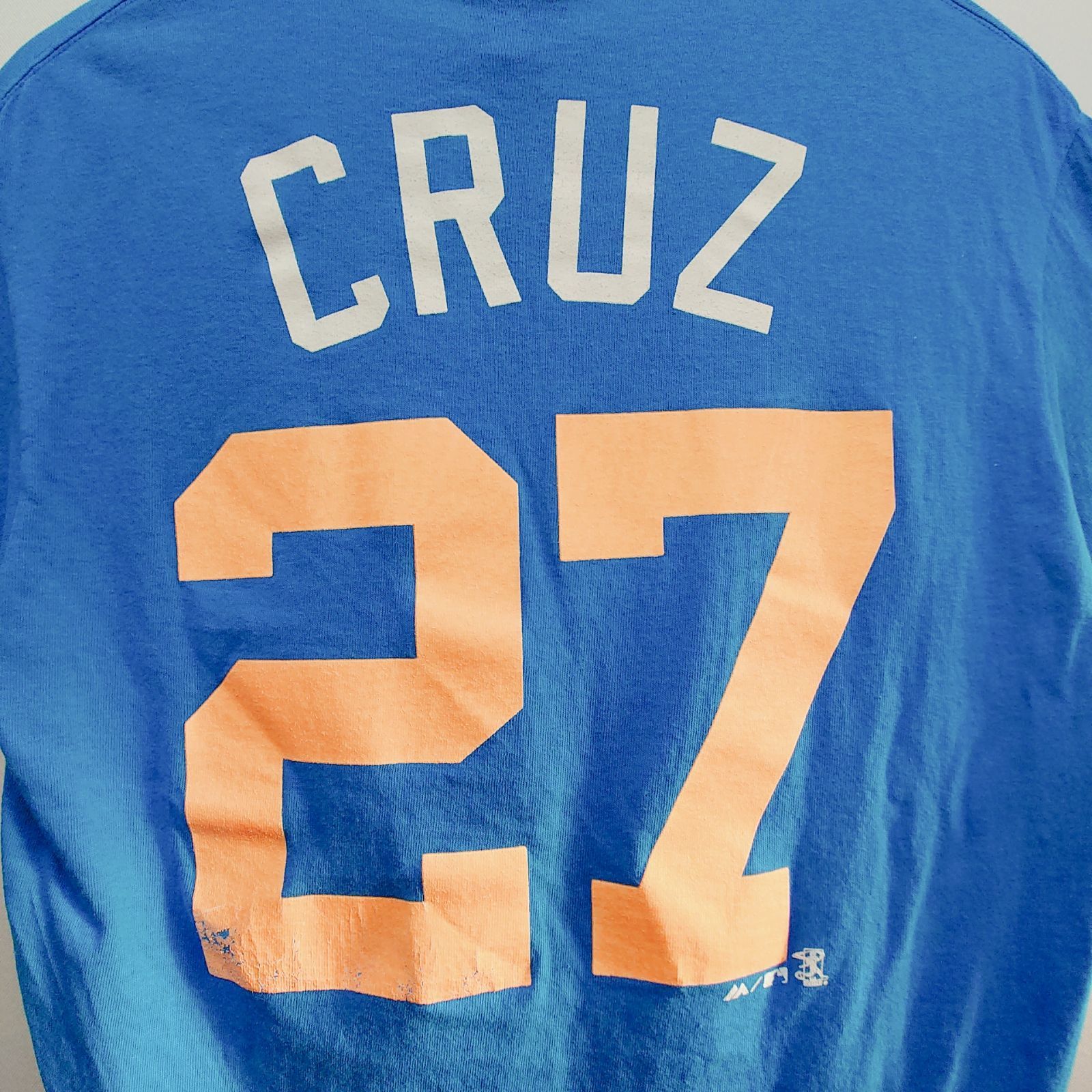 Majestic MLB Miami Marlins CRUZ 27 Tシャツ M ブルー マイアミ