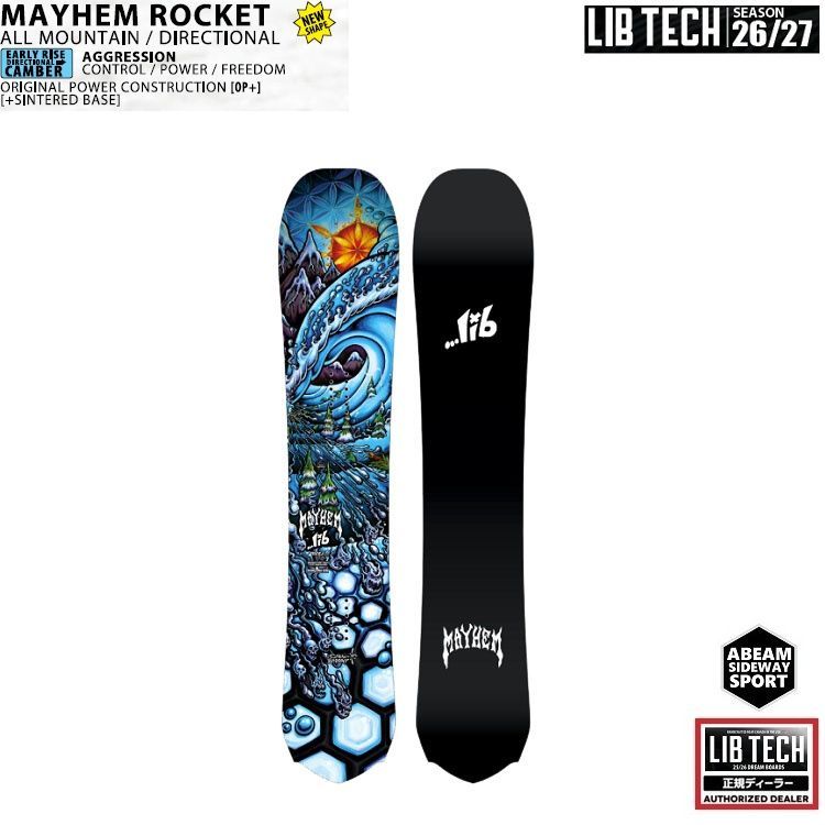 LIBTECH SNOWBOARD 26-27 MAYHEM ROCKET リブテック スノーボード