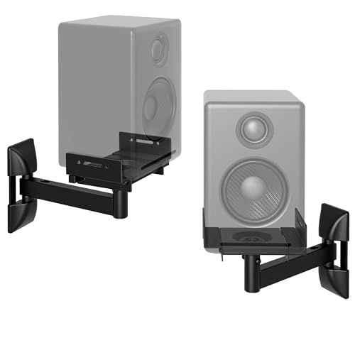 PEGZONE スピーカーマウント 耐荷重 25kg 可動式 壁掛けスタンド