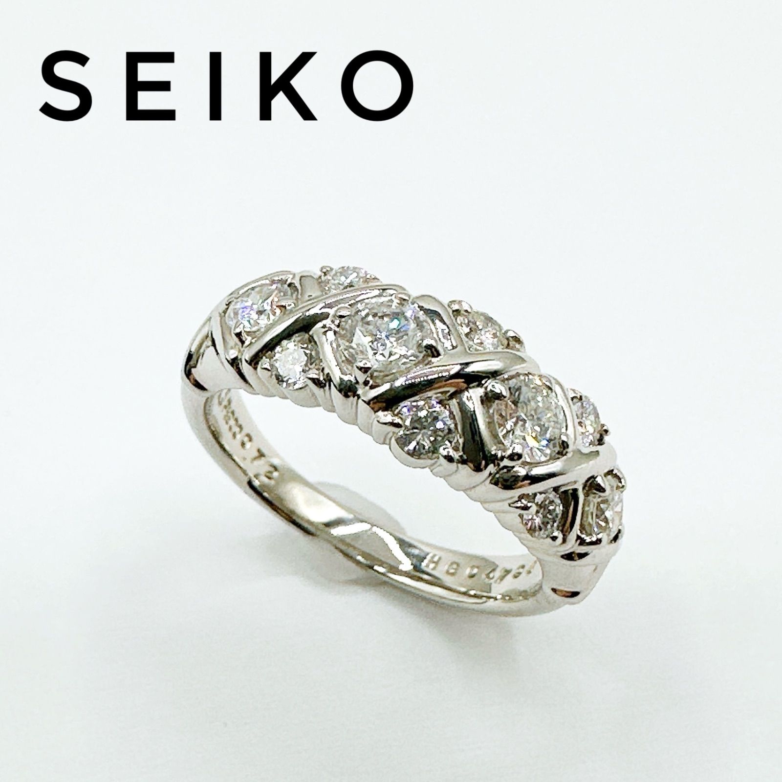 美品?SEIKO ダイヤモンド 0.72ct プラチナ リング 約11号 Y 119,900円