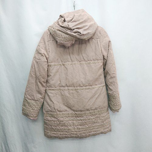 ◇ ⊇ LASUD ラシュッド 刺繍デザイン フード付き 長袖 ダウン 