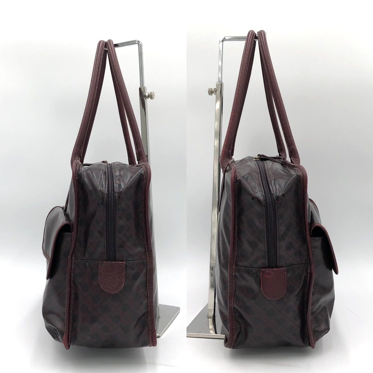 ゲラルディーニ GHERARDINI ハンドバッグ トートバッグ 総柄 ブラウン