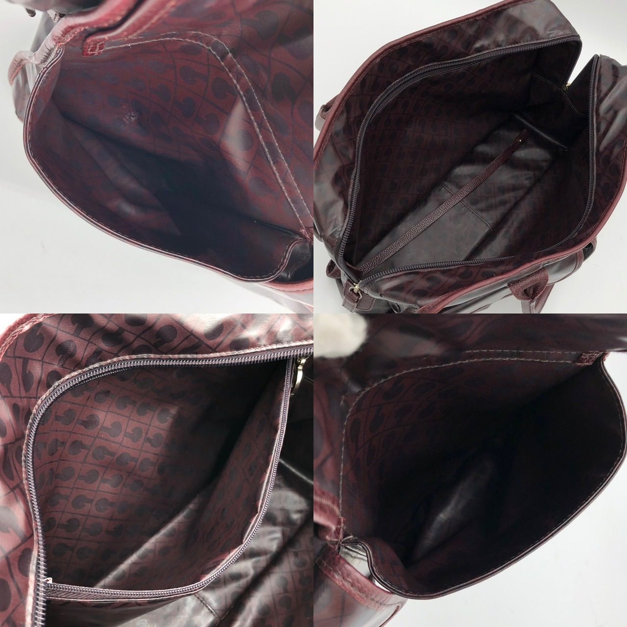 ゲラルディーニ GHERARDINI ハンドバッグ トートバッグ 総柄 ブラウン