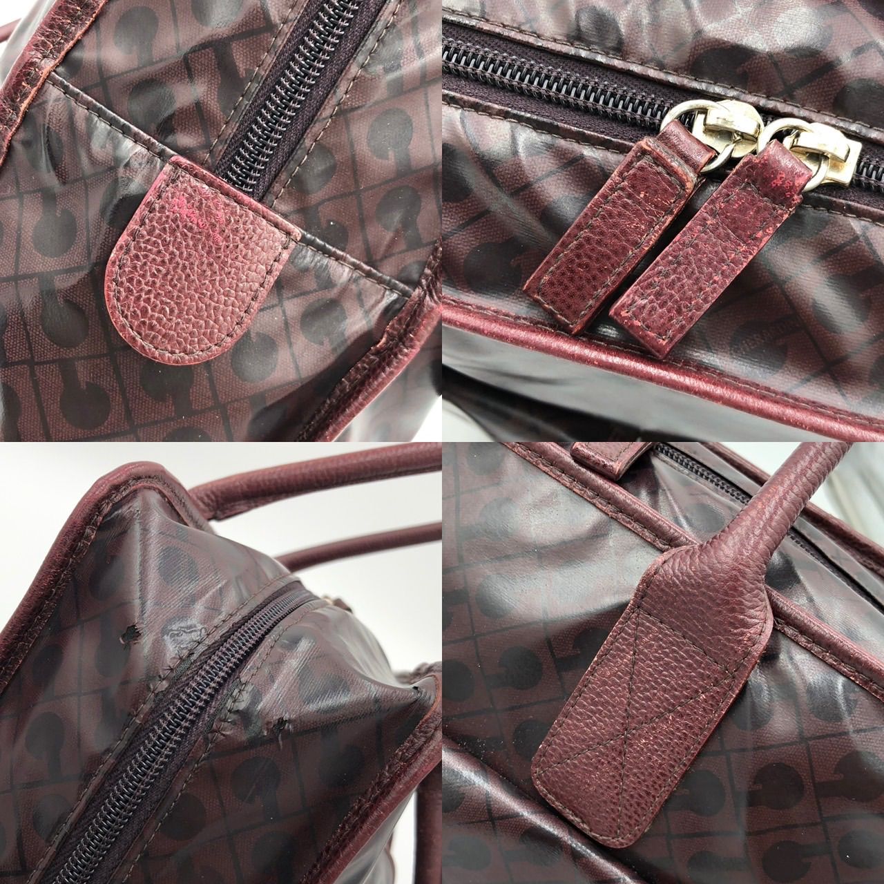 ゲラルディーニ GHERARDINI ハンドバッグ トートバッグ 総柄 ブラウン