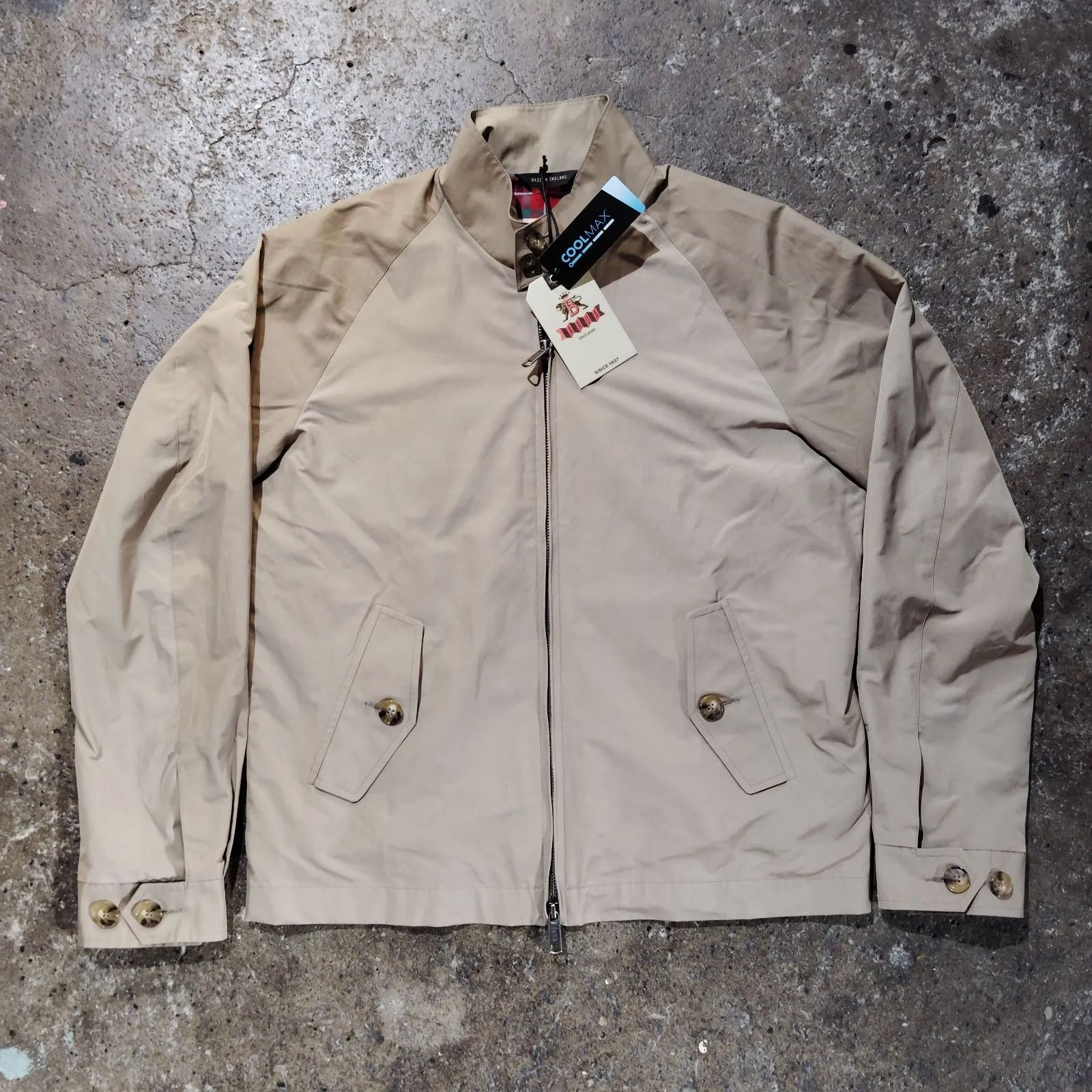 Baracuta ベージュ ジップアップジャケット 【公式通販】