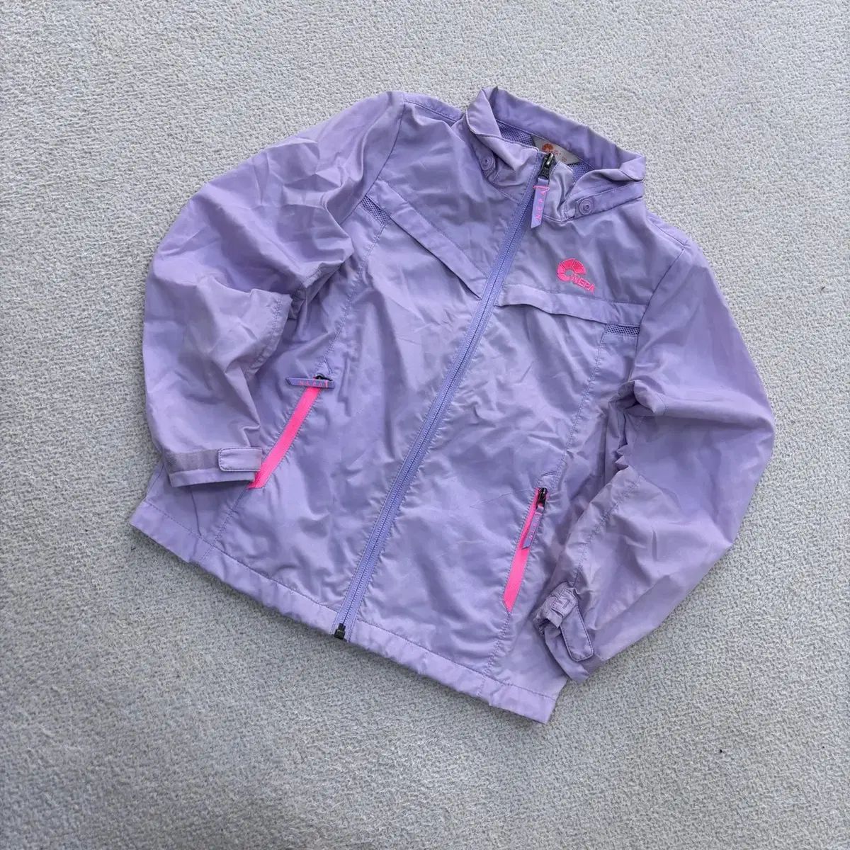 120 NEPA キッズ 紫 ウィンドブレーカー ジャケット 0515E
