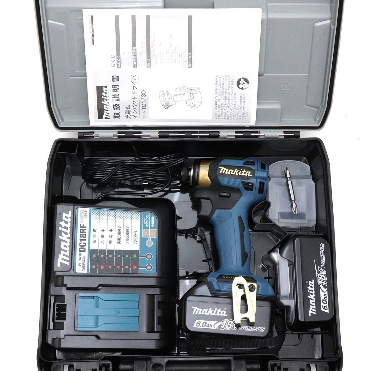 Makita マキタ １８Ｖ 充電式インパクトドライバ6.0Ah TD173DGXPB フルセット 【中古】【送料無料】 080516cdxn-18332