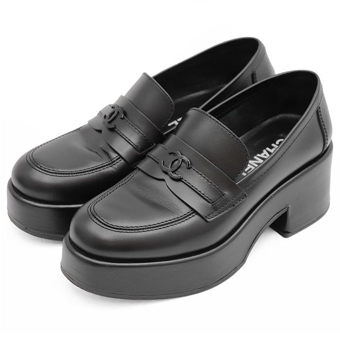 極美品】CHANEL シャネル プラットフォームローファー サイズ 37 