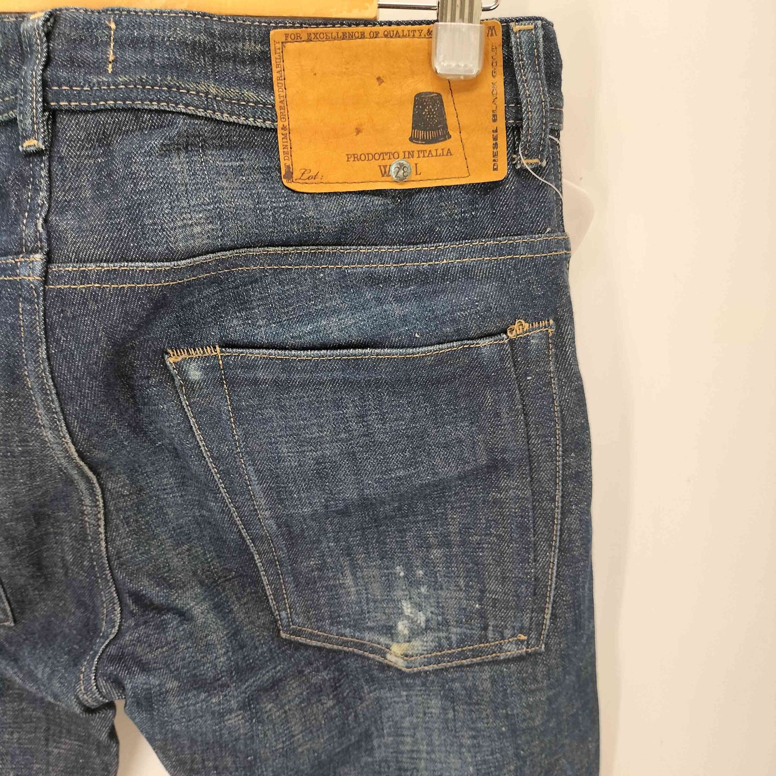 DIESEL BLACK GOLD✨デニム　タイダイ ボタンフライ　34 ディーゼルブラックゴールド DIESEL BLACK GOLD ダメージ加工ボタン