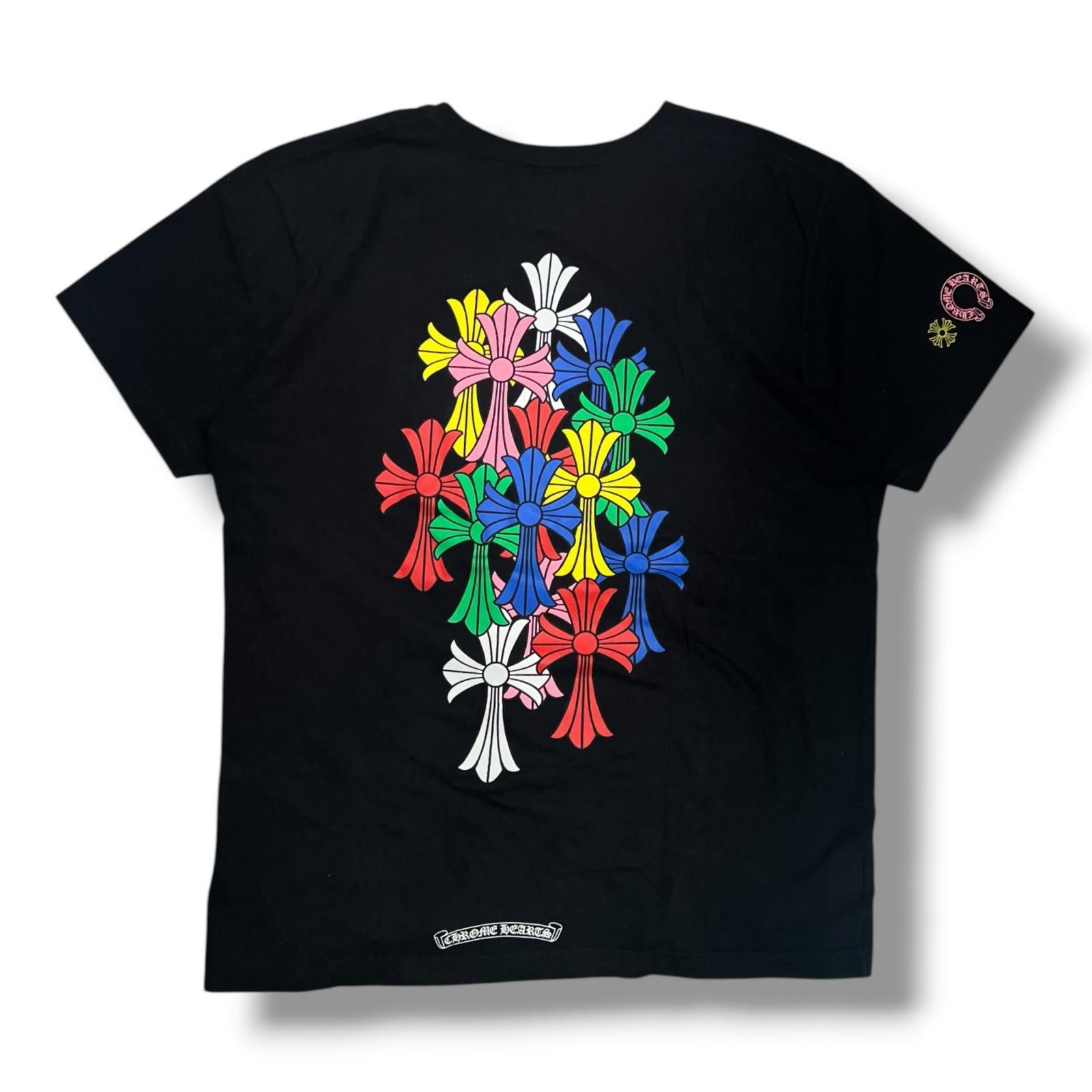 CHROME HEARTS マルチカラー セメタリークロス プリント Tシャツ T 