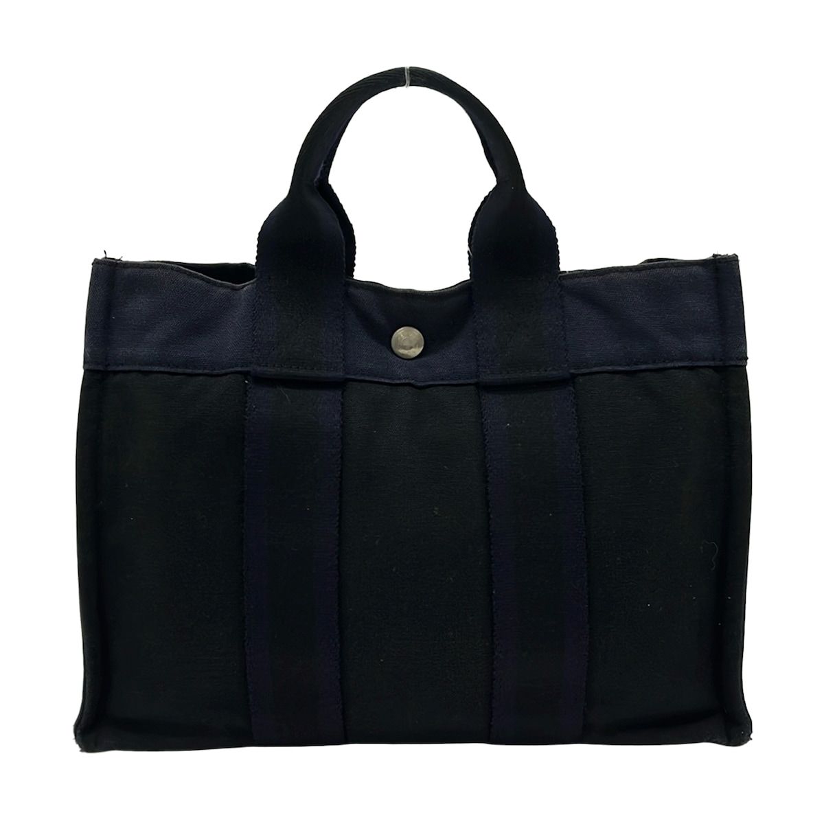 HERMES(エルメス) トートバッグ フールトゥトートPM 黒×ネイビー 