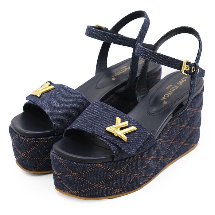 美品】LOUIS VUITTON ルイ・ヴィトン サンダル デニム シェイク