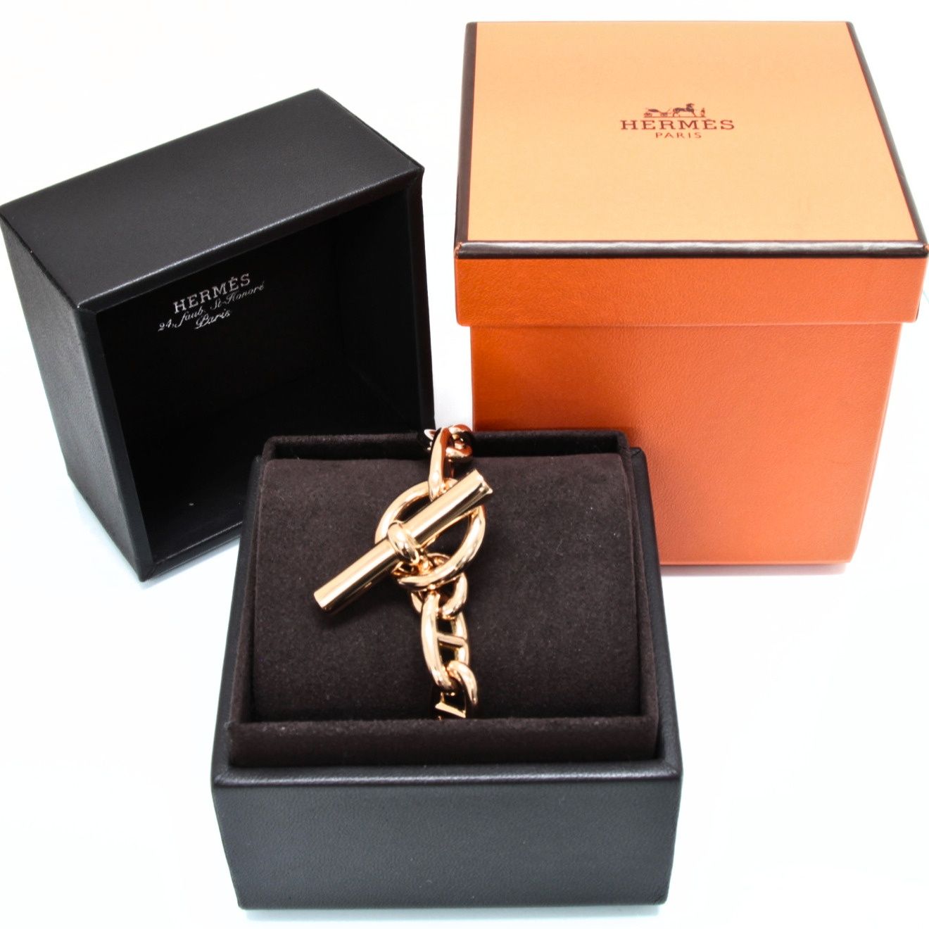 広尾店】 未使用 エルメス HERMES シェーヌダンクルGM ブレスレット 13 