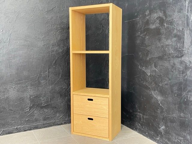 3段 スタッキングシェルフ 【中古】MUJI 無印良品 オーク材 引き出し2