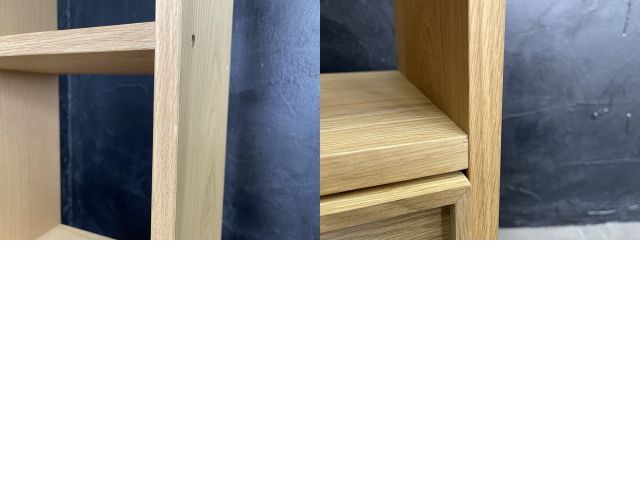 3段 スタッキングシェルフ 【中古】MUJI 無印良品 オーク材 引き出し2