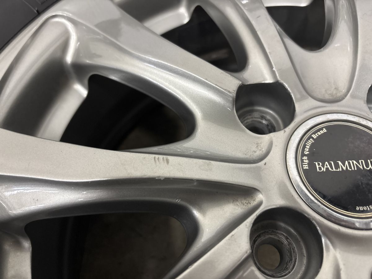 【バリ溝】バルミナ 15in 5.5J +42 PCD100 トーヨー OBSERVE GIZ 175/65R15 アクア ヴィッツ フィット ノート スイフト デミオ 即納可能