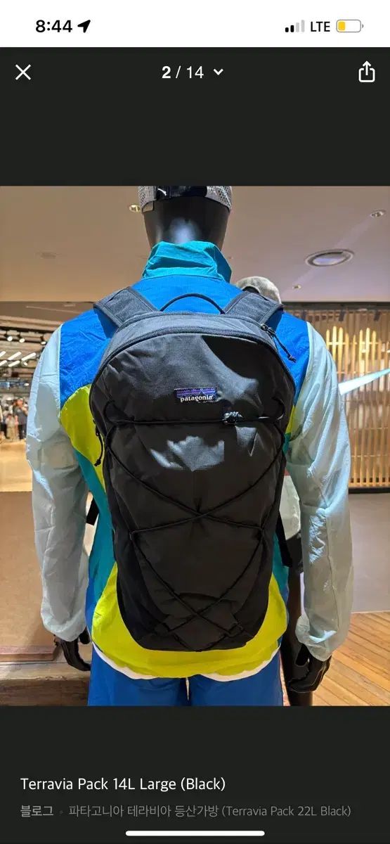 1回着用 patagonia パタゴニア テラビィア バックパック 登山 旅行 バッグ