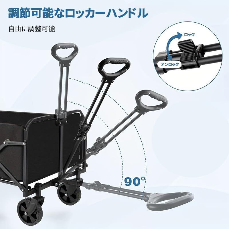 MOON LENCE キャリーワゴン 折りたたみ式キャリーカート アウトドア