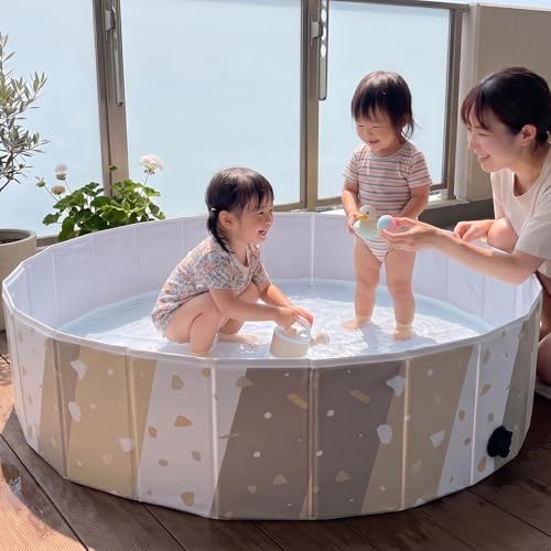 ”片付けカンタン”折りたたみプール 空気入れ不要 子供用プール ビニール 家庭用 折りたたみ 直径120? 5,645円
